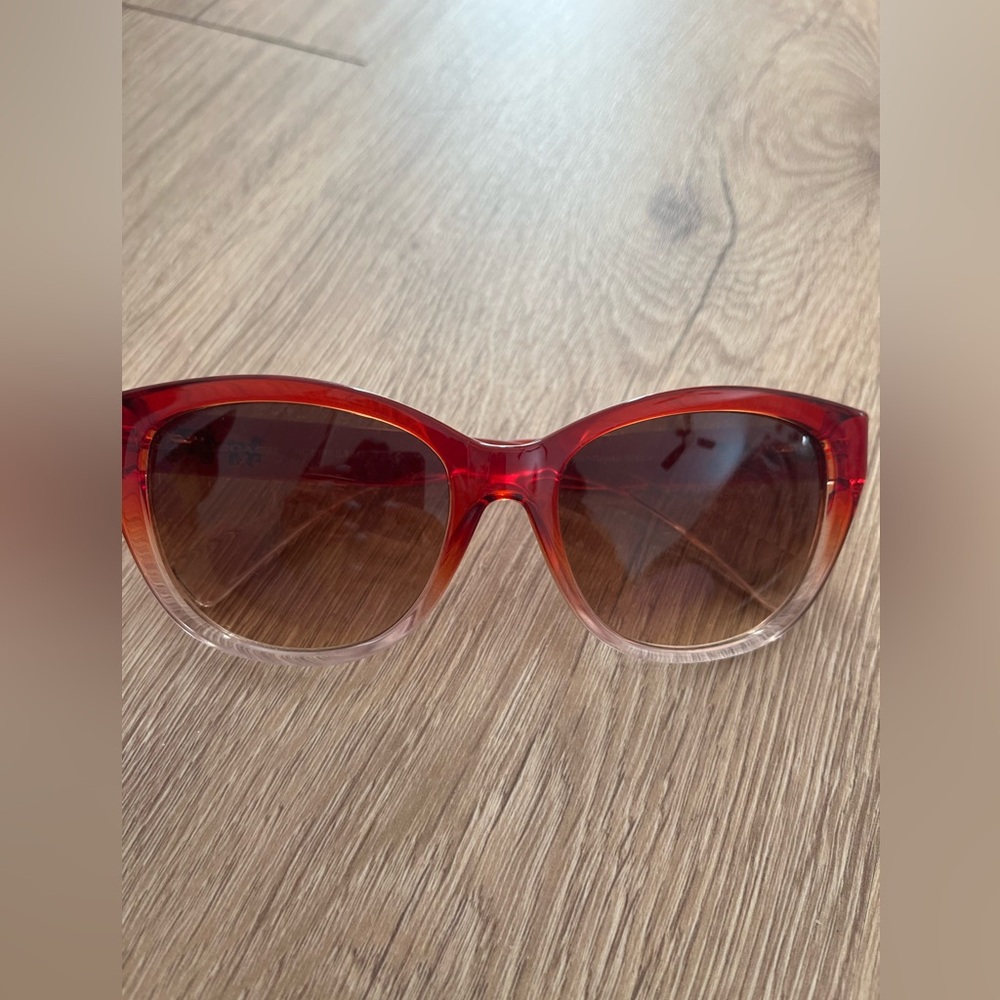 Red ombré coach sunglasses